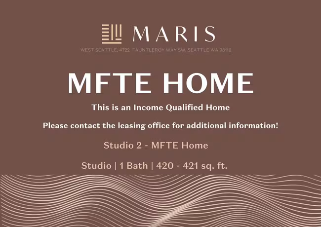 Studio 2 MFTE B205 floor plan